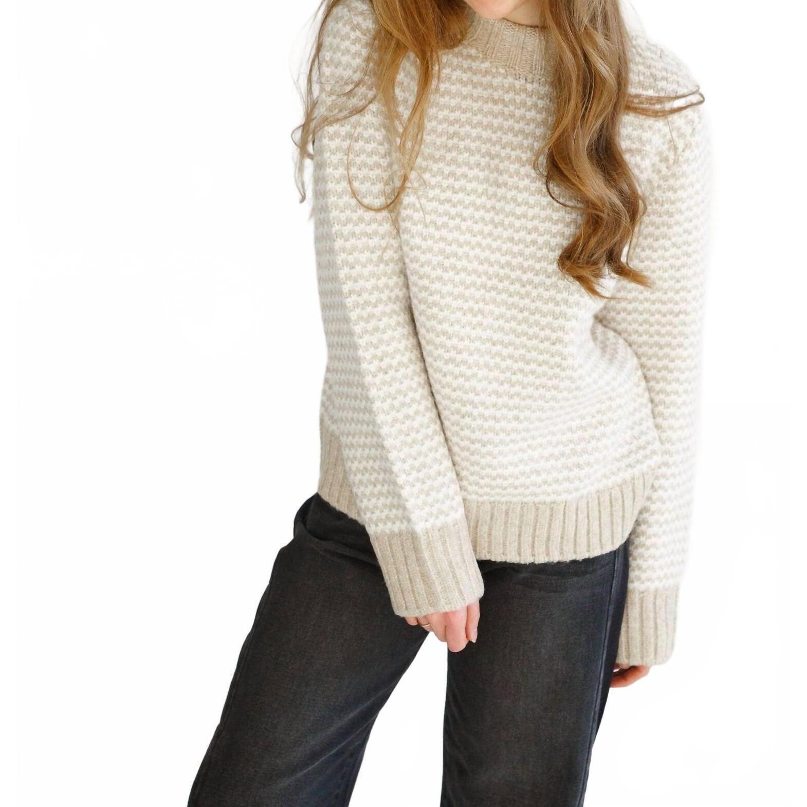 New Stitches & Stripes Joanna Turtleneck Sweater In White